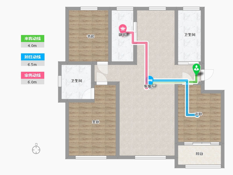 山东省-潍坊市-中房幸福名都-107.40-户型库-动静线