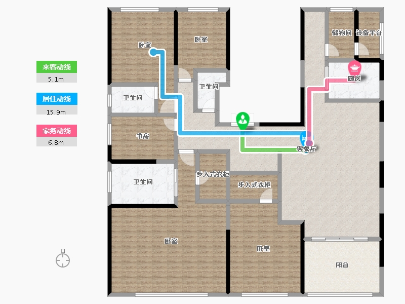 河南省-郑州市-融创中原壹号院-246.10-户型库-动静线