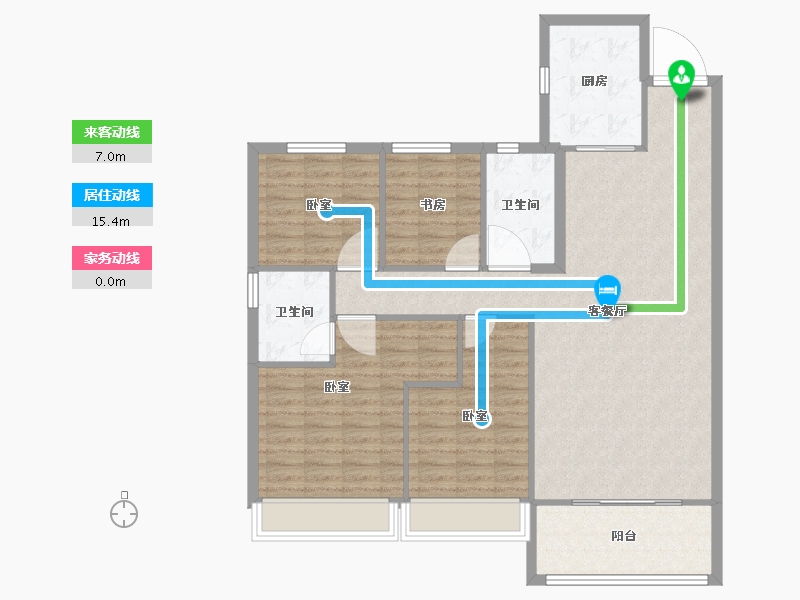 河南省-安阳市-林州碧桂园天麓-114.00-户型库-动静线