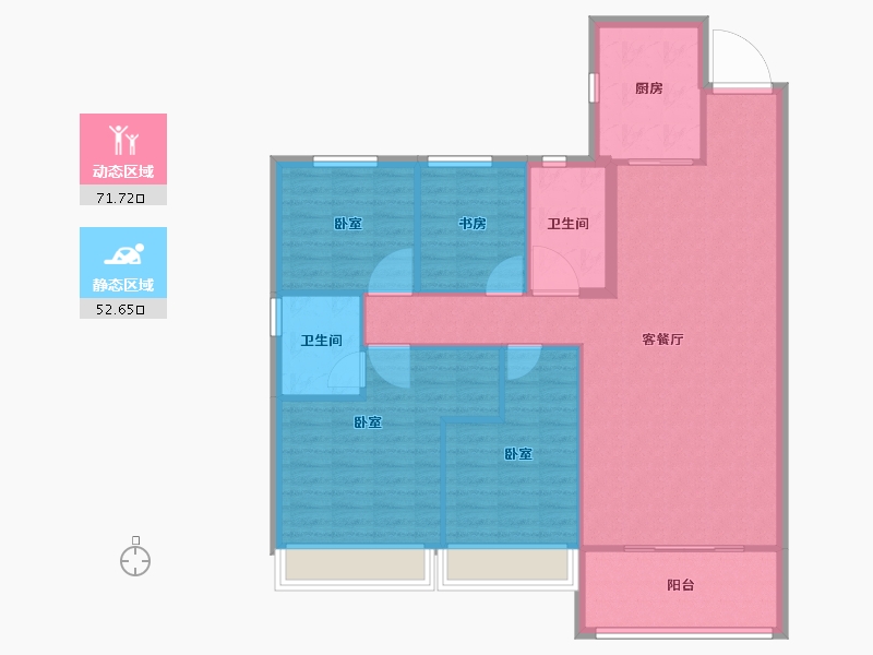 河南省-安阳市-林州碧桂园天麓-114.00-户型库-动静分区