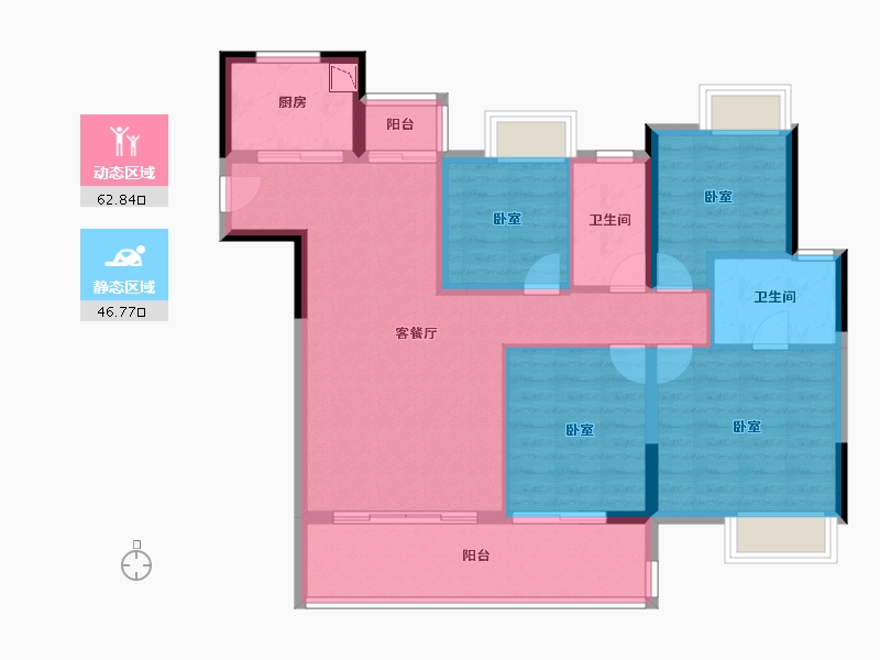 福建省-莆田市-玖玺·正荣府3期-98.00-户型库-动静分区