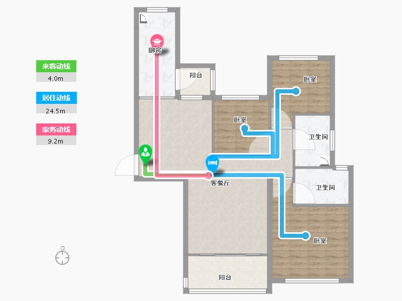 山东省-菏泽市-恒大绿洲-106.91-户型库-动静线