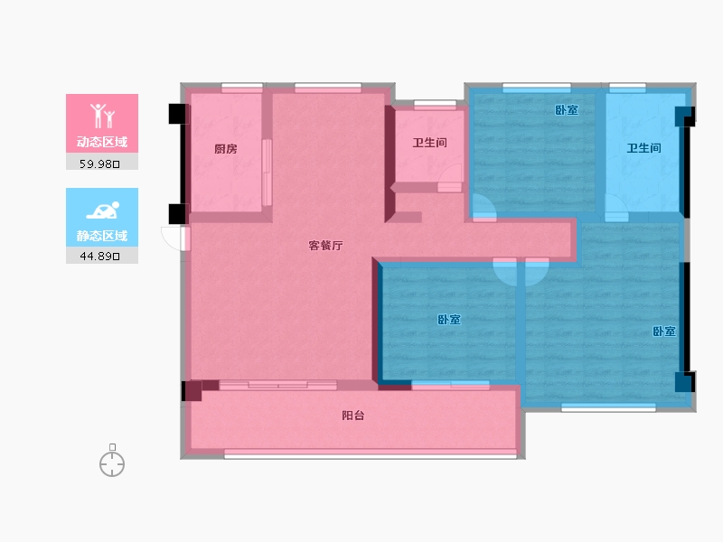 福建省-莆田市-皇庭美域·丹郡-92.00-户型库-动静分区