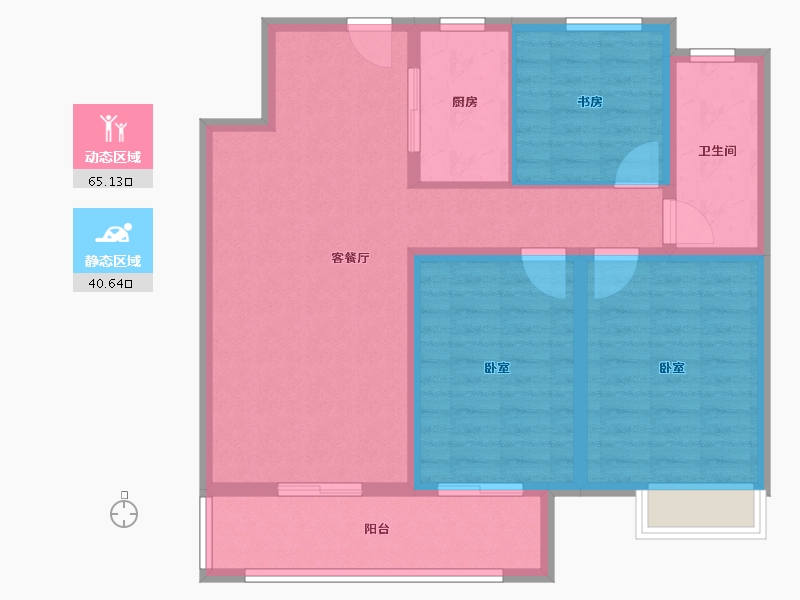 山东省-烟台市-国泰海韵华府-95.00-户型库-动静分区