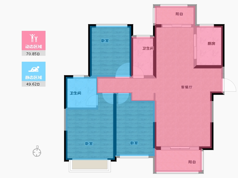 河南省-焦作市-武陟建业森林半岛-108.30-户型库-动静分区