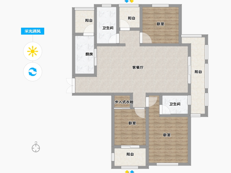 河南省-安阳市-东湖新城-113.00-户型库-采光通风