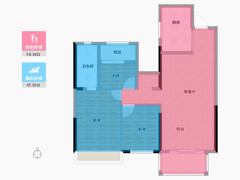 浙江省-绍兴市-世茂璀璨明樾-94.00-户型库-动静分区