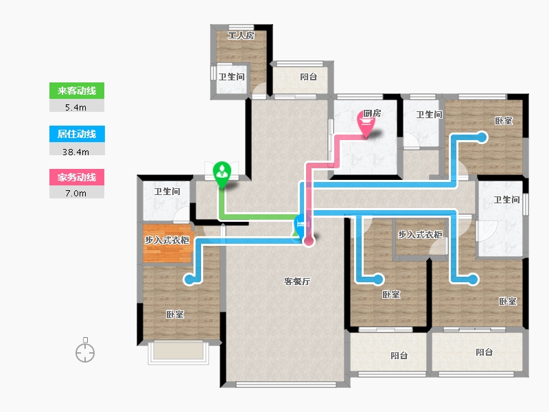 河南省-郑州市-星联湾·璟和-180.06-户型库-动静线