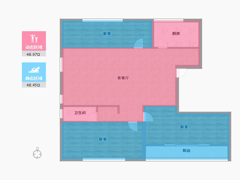 山东省-聊城市-顺合广场-88.20-户型库-动静分区