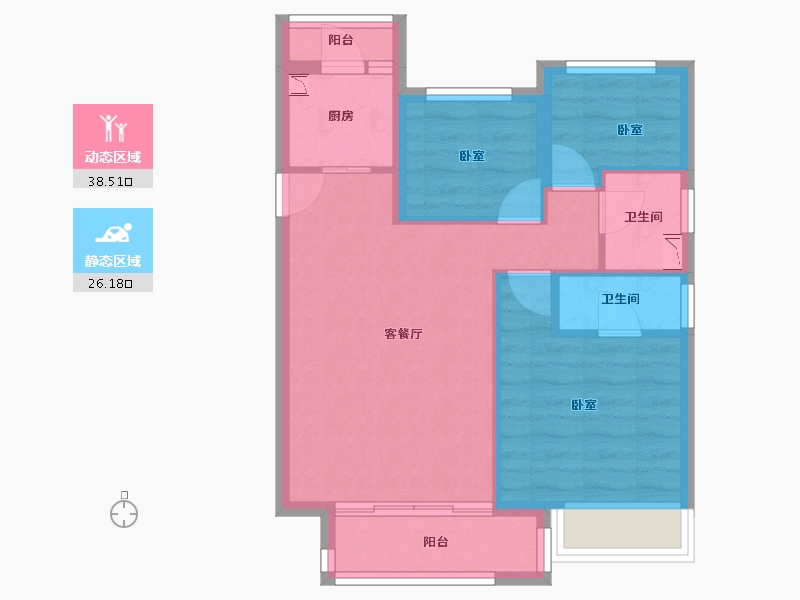 河南省-开封市-北大资源未名府-57.10-户型库-动静分区