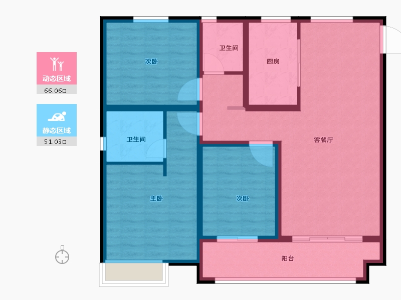 河南省-洛阳市-华芳福昌郡-105.14-户型库-动静分区