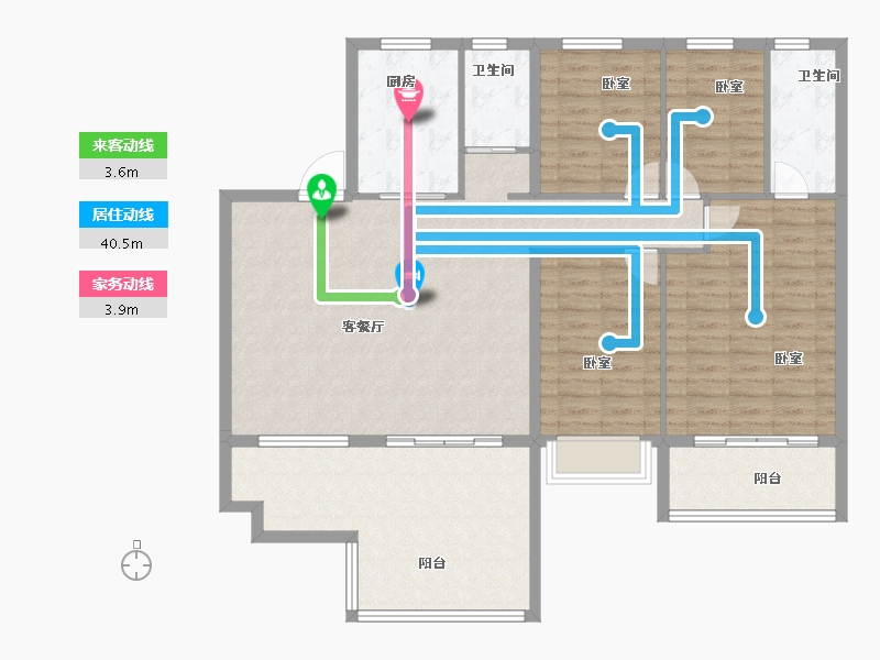 河南省-郑州市-碧桂园象府-131.00-户型库-动静线