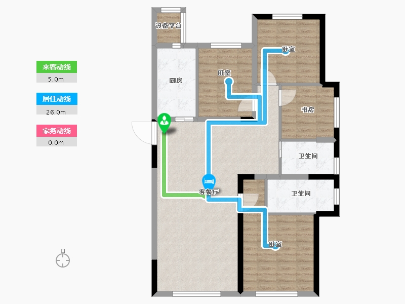 新疆维吾尔自治区-乌鲁木齐市-乌房紫云台-98.08-户型库-动静线