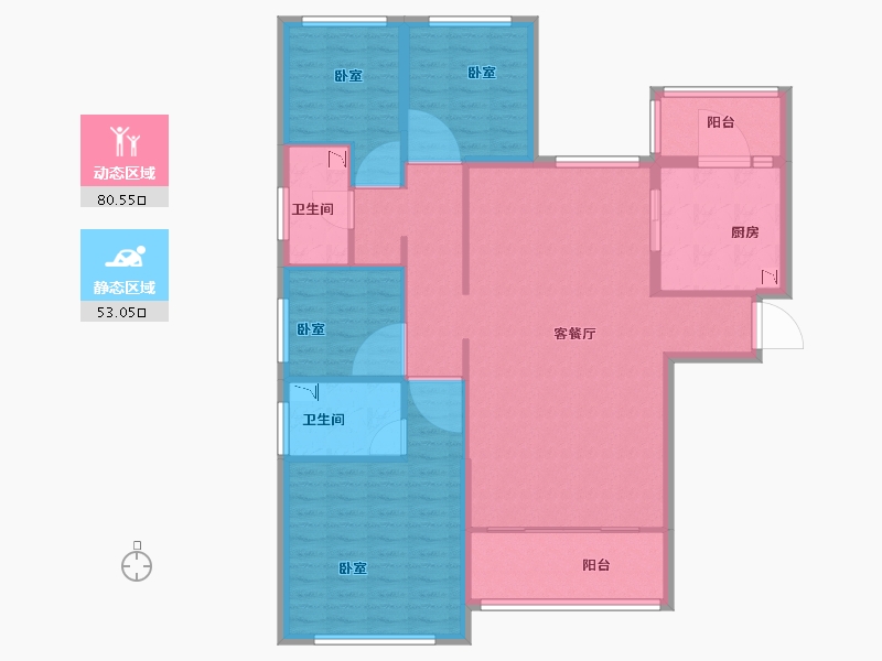 山东省-菏泽市-恒大绿洲-121.10-户型库-动静分区