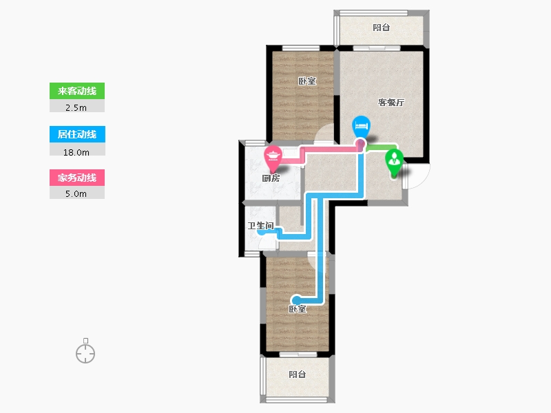 河南省-郑州市-锦雍水之郡-69.65-户型库-动静线