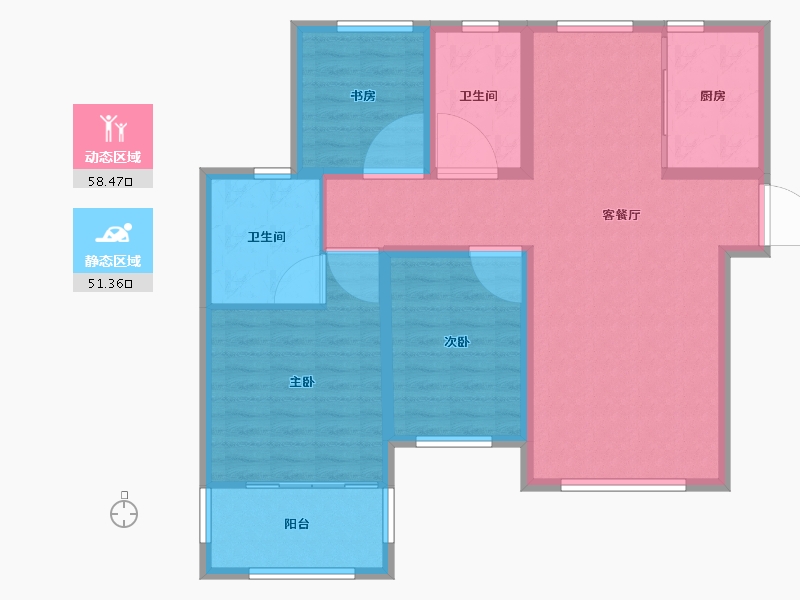 山东省-威海市-保利红叶谷-99.00-户型库-动静分区