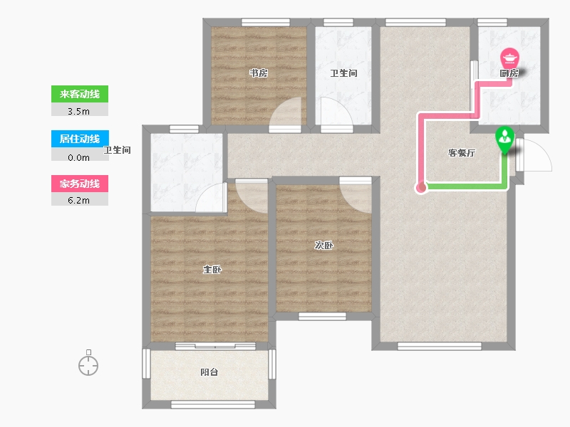 山东省-威海市-保利红叶谷-105.00-户型库-动静线