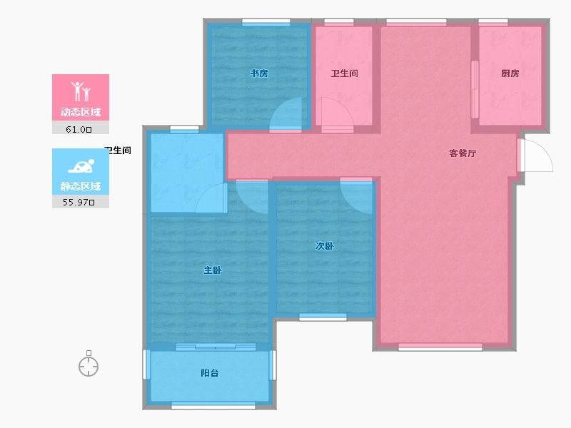 山东省-威海市-保利红叶谷-105.00-户型库-动静分区