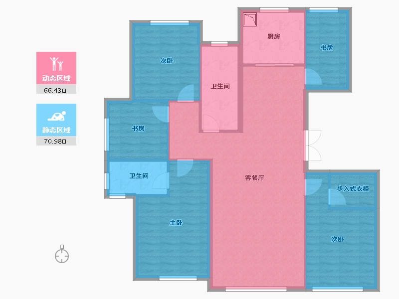 山东省-济南市-海尔绿城全运村-124.76-户型库-动静分区