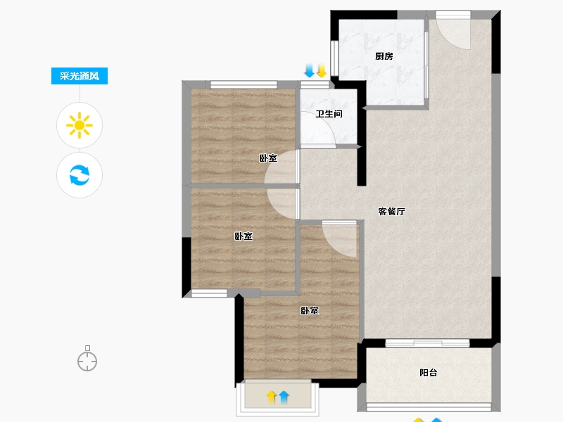 福建省-莆田市-滨海·南城府-78.01-户型库-采光通风