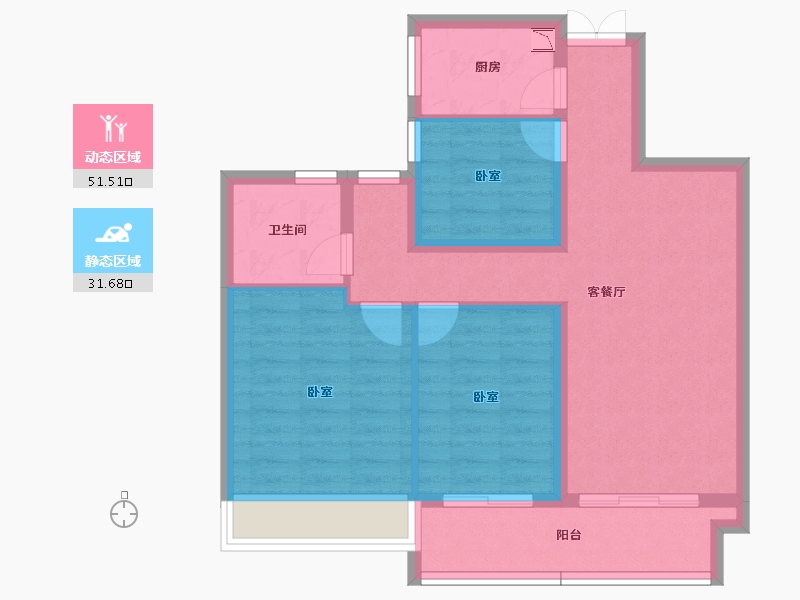 山东省-菏泽市-鑫源麗水城-73.95-户型库-动静分区