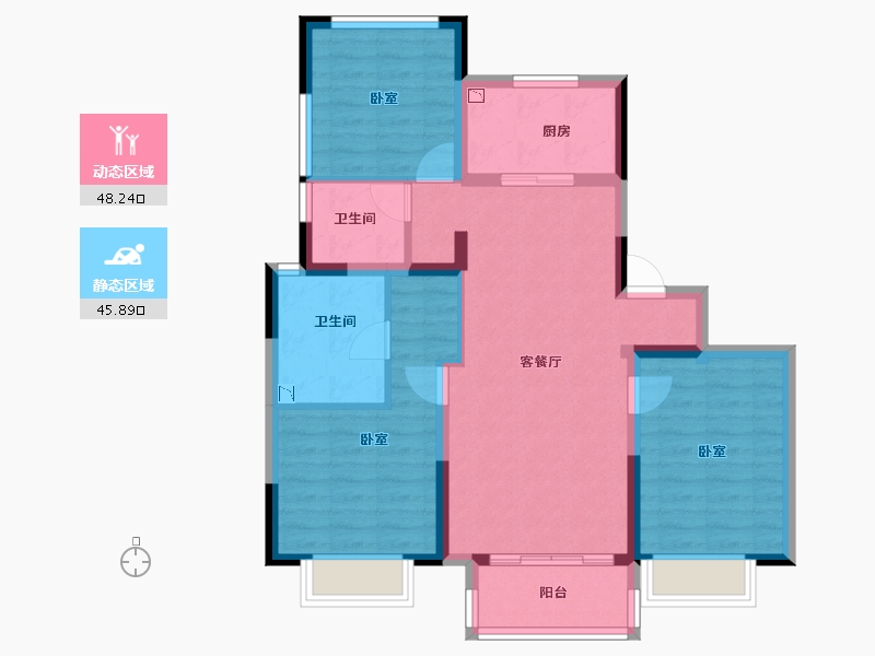 河南省-开封市-开封富力湾-83.59-户型库-动静分区