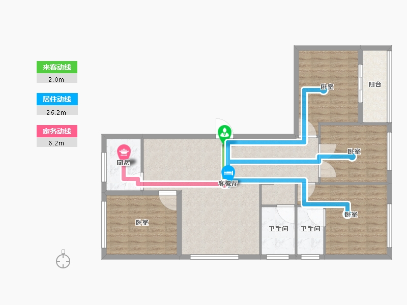 山东省-聊城市-顺合广场-106.00-户型库-动静线