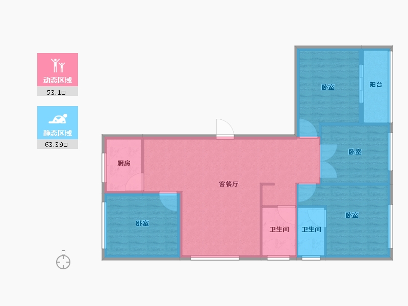 山东省-聊城市-顺合广场-106.00-户型库-动静分区