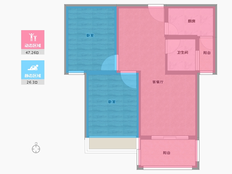 山东省-菏泽市-军威舜馨苑-65.00-户型库-动静分区