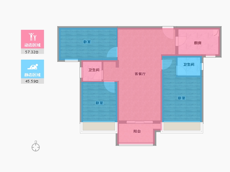 河南省-洛阳市-建业世悦府-92.00-户型库-动静分区