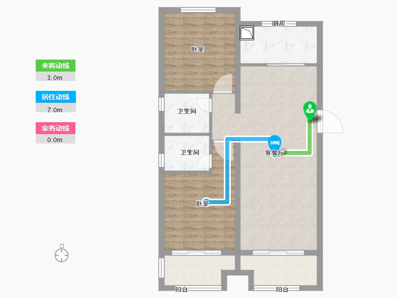 安徽省-合肥市-祥和公馆-87.00-户型库-动静线