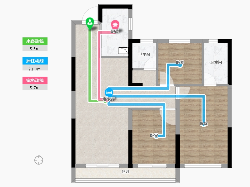 河南省-郑州市-星联·岚溪府-80.53-户型库-动静线