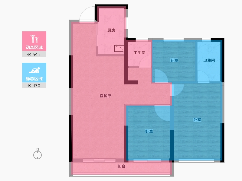 河南省-郑州市-星联·岚溪府-80.53-户型库-动静分区