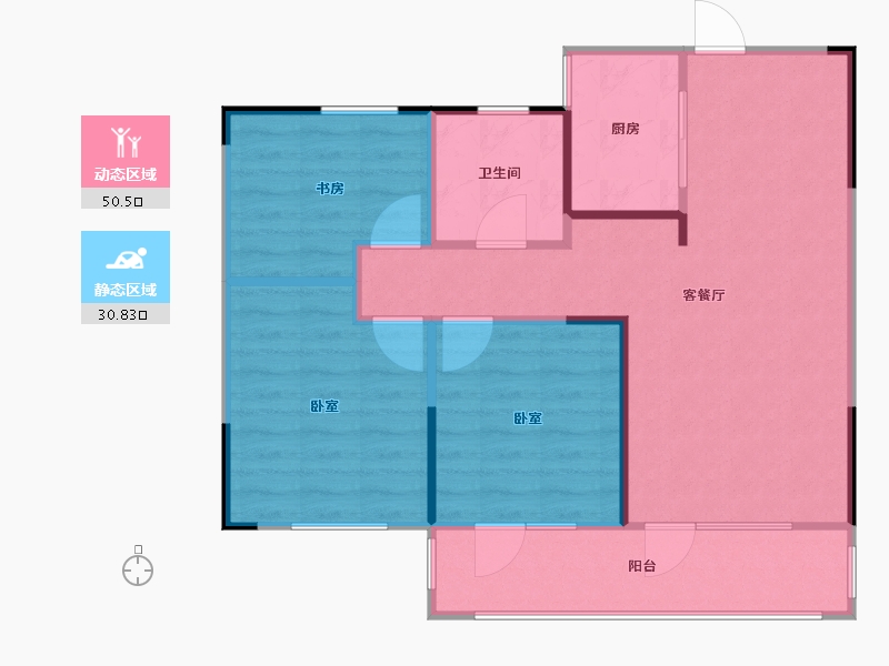 山东省-烟台市-香橙珑樾-75.99-户型库-动静分区