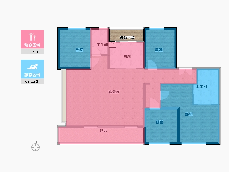 浙江省-绍兴市-阳光城碧桂园玺园-133.17-户型库-动静分区