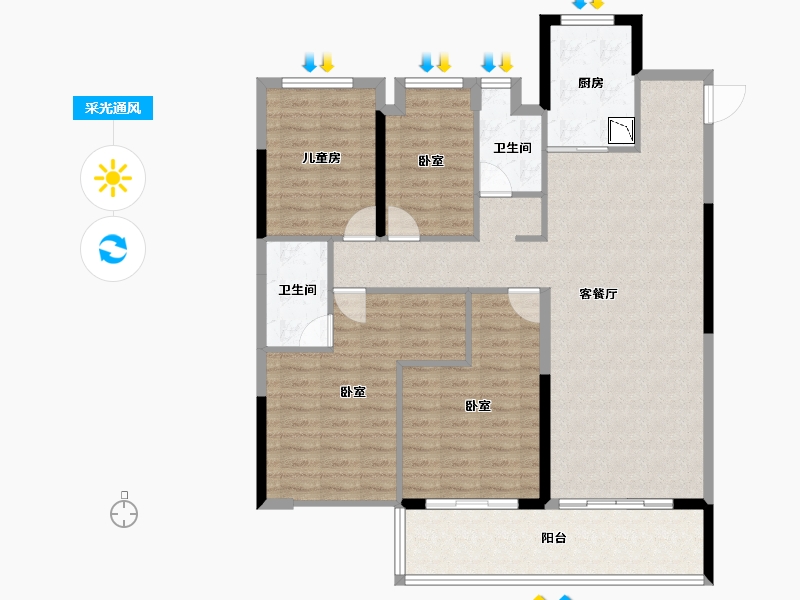 福建省-莆田市-建发玺院-114.00-户型库-采光通风