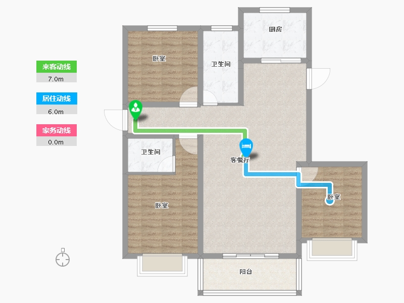 河南省-安阳市-林州凤凰新城-104.47-户型库-动静线