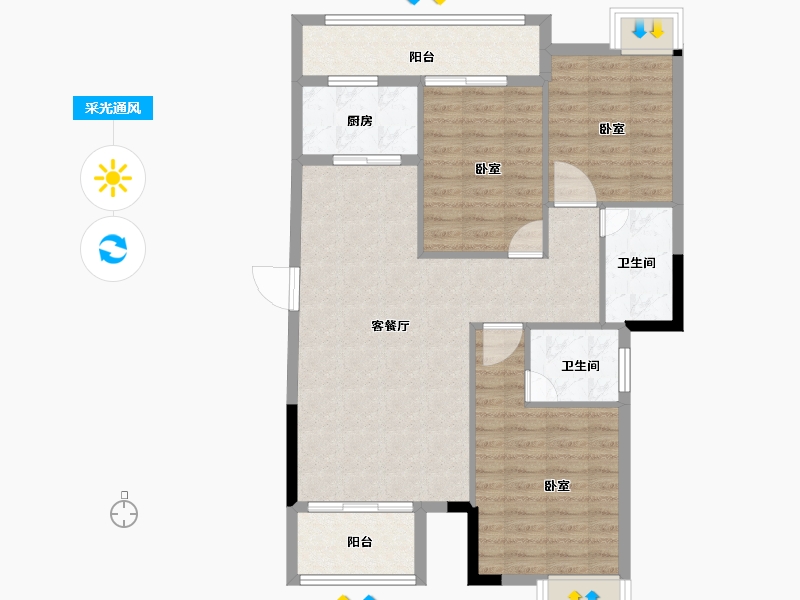 福建省-龙岩市-江南名府-94.00-户型库-采光通风