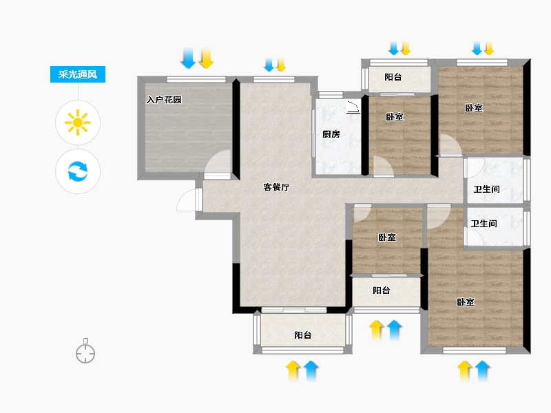 福建省-宁德市-霞浦汇川府-100.00-户型库-采光通风