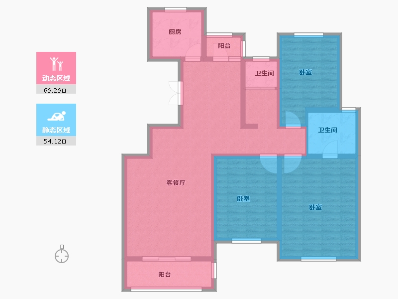 河南省-安阳市-东湖新城-110.00-户型库-动静分区