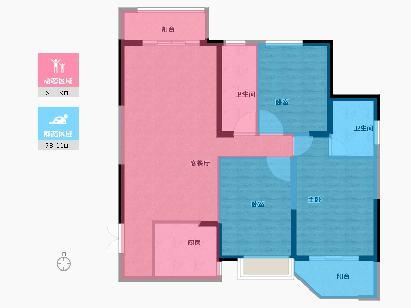 河南省-洛阳市-恒泰中心-109.13-户型库-动静分区