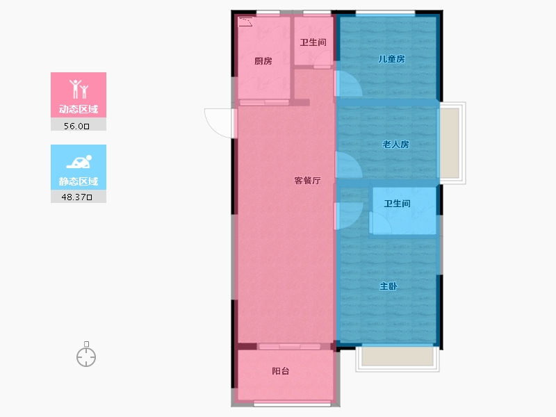 河南省-洛阳市-保利大都会-94.00-户型库-动静分区