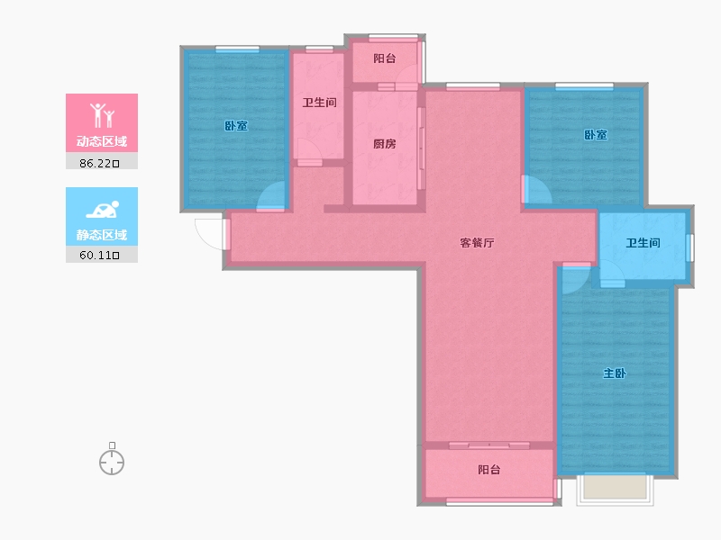 山东省-枣庄市-润泰公馆-131.10-户型库-动静分区