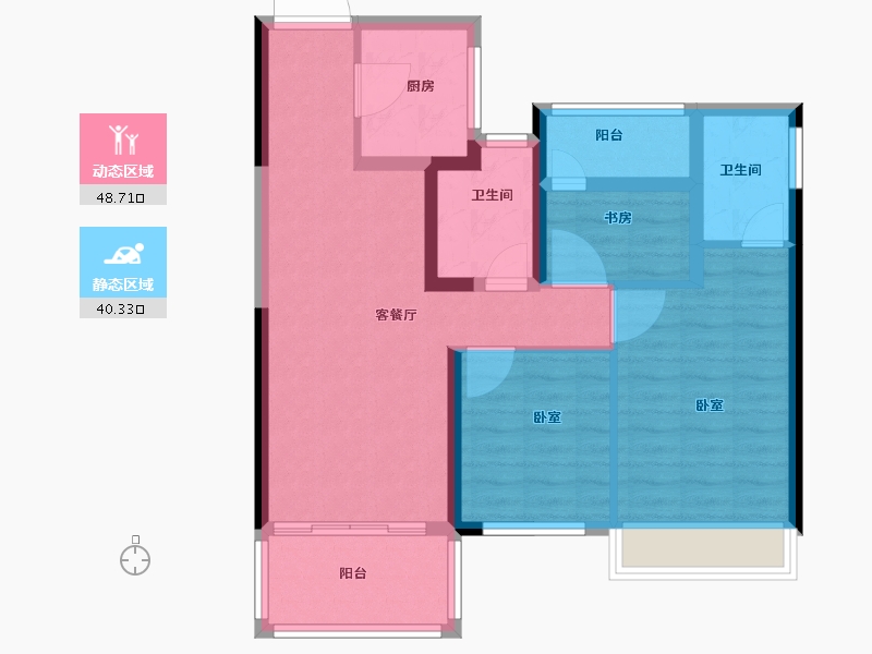 浙江省-绍兴市-世茂璀璨明樾-79.00-户型库-动静分区