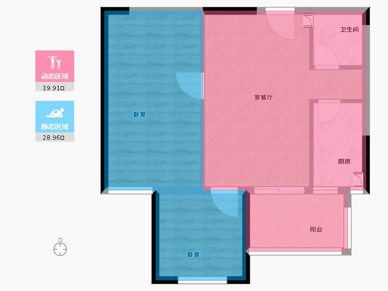 河南省-郑州市-美麟国际公馆-62.00-户型库-动静分区