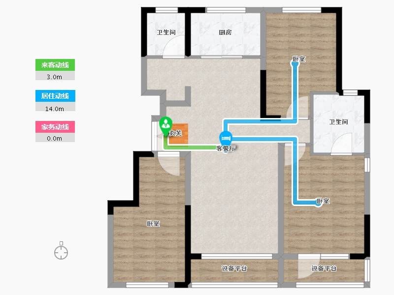 山东省-烟台市-金象泰吉祥家园-101.07-户型库-动静线