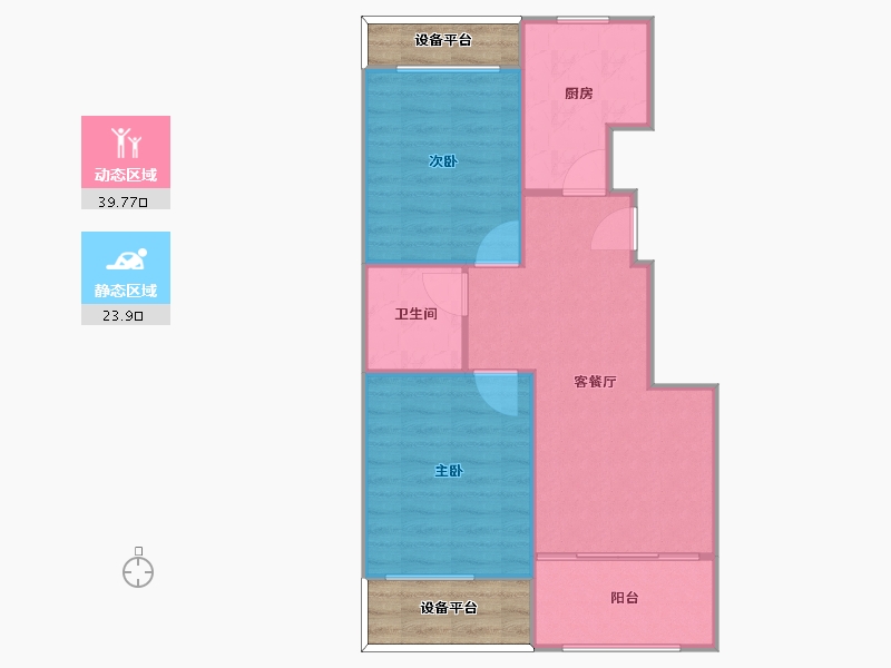 山东省-烟台市-金象泰吉祥家园-65.99-户型库-动静分区