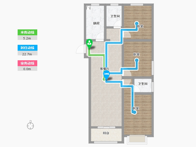 河南省-新乡市-新乡天宝华庭-103.00-户型库-动静线