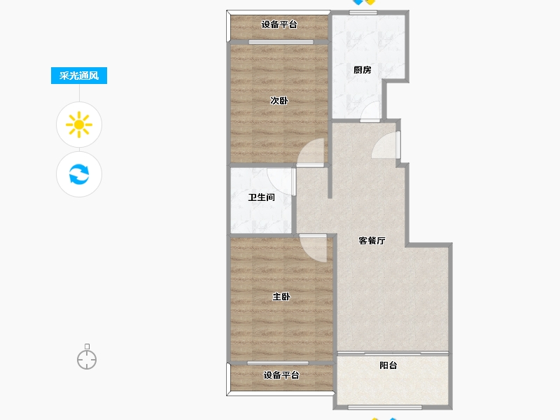 山东省-烟台市-金象泰吉祥家园-66.00-户型库-采光通风