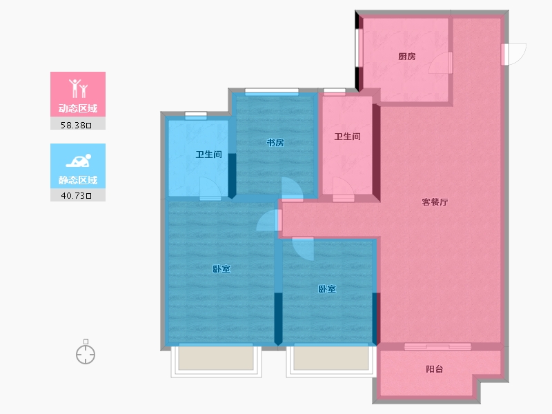 河南省-郑州市-保利金茂时光悦-87.99-户型库-动静分区